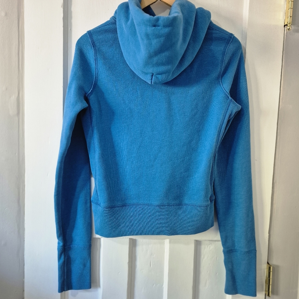 Abercrombie & Fitch Vintage Y2K Preppy Pullover Hoodie Graphic Logo Blue Sz M - Picture 4 of 12